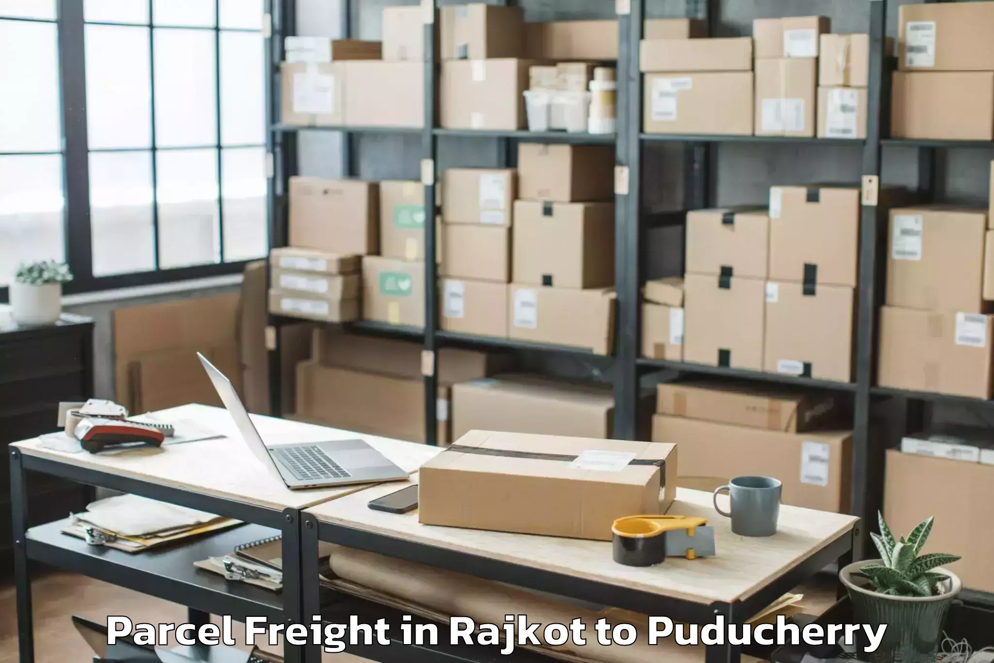 Get Rajkot to Sri Balaji Vidyapeeth Puducher Parcel Freight